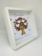 Load image into Gallery viewer, Grandchildren Family Tree Frame - Red & Silver Glitter - Contemporary
