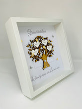 Load image into Gallery viewer, Grandchildren Family Tree Frame - Yellow & Silver Glitter - Contemporary