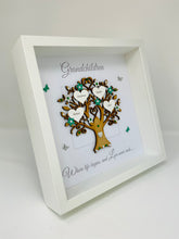 Load image into Gallery viewer, Grandchildren Family Tree Frame - Green & Silver Glitter - Contemporary