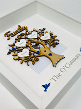 Load image into Gallery viewer, Family Tree Frame Royal Blue Gem Birds