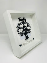 Load image into Gallery viewer, Family Tree Frame Black & Silver Glitter Gem Birds