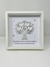 Load image into Gallery viewer, Quote 'Branches On A Tree' Family Tree Frame - Silver Metallic