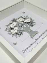 Load image into Gallery viewer, Quote 'Branches On A Tree' Family Tree Frame - Silver Metallic