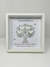 Load image into Gallery viewer, Grandchildren Quote Family Tree Frame - Silver Metallic