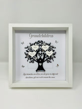 Load image into Gallery viewer, Grandchildren Quote Family Tree Frame - Black