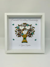 Load image into Gallery viewer, 55th Emerald 55 Years Wedding Anniversary Frame - Message