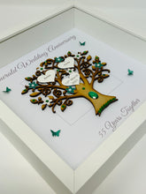 Load image into Gallery viewer, 55th Emerald 55 Years Wedding Anniversary Frame - Message