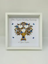 Load image into Gallery viewer, 65th Blue Sapphire 65 Years Wedding Anniversary Frame - Message