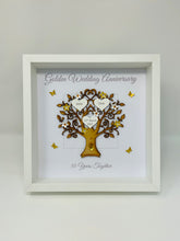 Load image into Gallery viewer, 50th Golden 50 Years Wedding Anniversary Frame - Message