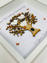 Load image into Gallery viewer, 21st Brass 21 Years Wedding Anniversary Frame - Message