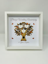 Load image into Gallery viewer, 19th Bronze 19 Years Wedding Anniversary Frame - Message