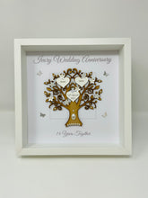 Load image into Gallery viewer, 14th Ivory 14 Years Wedding Anniversary Frame - Message