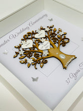 Load image into Gallery viewer, 37th Alabaster 37 Years Wedding Anniversary Frame - Message