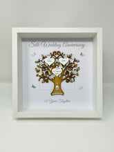 Load image into Gallery viewer, 12th Silk 12 Years Wedding Anniversary Frame - Message