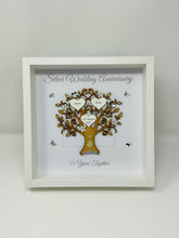 Load image into Gallery viewer, 25th Silver 25 Years Wedding Anniversary Frame - Message