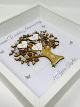 Load image into Gallery viewer, 70th Platinum 70 Years Wedding Anniversary Frame - Message