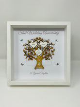 Load image into Gallery viewer, 11th Steel 11 Years Wedding Anniversary Frame - Message
