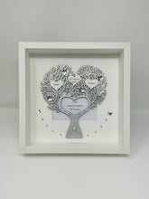 Load image into Gallery viewer, 10th Tin 10 Years Wedding Anniversary Frame - Metallic Heart Tree