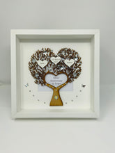 Load image into Gallery viewer, 25th Silver 25 Years Wedding Anniversary Frame - Heart Tree