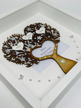 Load image into Gallery viewer, 25th Silver 25 Years Wedding Anniversary Frame - Heart Tree