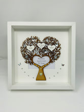 Load image into Gallery viewer, 70th Platinum 70 Years Wedding Anniversary Frame - Heart Tree