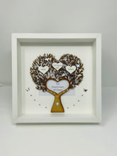 Load image into Gallery viewer, 10th Tin 10 Years Wedding Anniversary Frame - Heart Tree