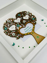 Load image into Gallery viewer, 55th Emerald 55 Years Wedding Anniversary Frame - Heart