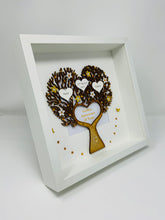 Load image into Gallery viewer, 50th Golden 50 Years Wedding Anniversary Frame - Heart Tree
