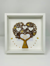 Load image into Gallery viewer, 50th Golden 50 Years Wedding Anniversary Frame - Heart Tree