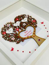 Load image into Gallery viewer, 40th Ruby 40 Years Wedding Anniversary Frame - Heart Tree