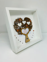 Load image into Gallery viewer, 22nd Copper 22 Years Wedding Anniversary Family Tree Frame - Heart