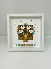 Load image into Gallery viewer, Scrabble Family Tree Frame - Turquoise