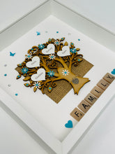 Load image into Gallery viewer, Scrabble Family Tree Frame - Turquoise