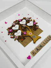 Load image into Gallery viewer, Scrabble Family Tree Frame - Bright Pink