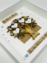 Load image into Gallery viewer, Grandchildren Scrabble Family Tree Frame - Pale Blue