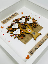 Load image into Gallery viewer, Grandchildren Scrabble Family Tree Frame - Orange