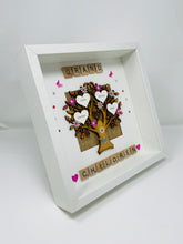 Load image into Gallery viewer, Grandchildren Scrabble Family Tree Frame - Bright Pink