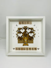 Load image into Gallery viewer, Grandchildren Scrabble Family Tree Frame - Grey