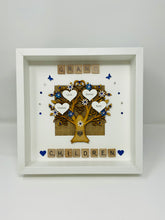 Load image into Gallery viewer, Grandchildren Scrabble Family Tree Frame - Royal Blue