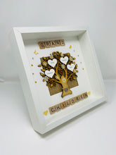Load image into Gallery viewer, Grandchildren Scrabble Family Tree Frame - Yellow