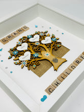 Load image into Gallery viewer, Grandchildren Scrabble Family Tree Frame - Turquoise
