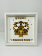 Load image into Gallery viewer, Grandchildren Scrabble Family Tree Frame - Neutral Beige