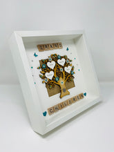 Load image into Gallery viewer, Grandchildren Scrabble Family Tree Frame - Teal