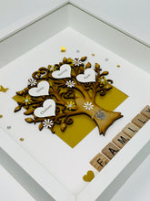 Load image into Gallery viewer, Scrabble Family Tree Frame - Classic Gold Shimmer