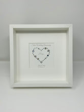 Load image into Gallery viewer, 25th Silver 25 Years Wedding Anniversary Frame - Gem Heart