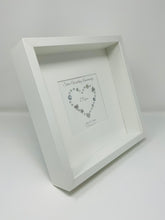 Load image into Gallery viewer, 25th Silver 25 Years Wedding Anniversary Frame - Gem Heart