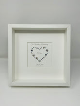 Load image into Gallery viewer, 10th Tin 10 Years Wedding Anniversary Frame - Gem Heart