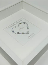 Load image into Gallery viewer, 10th Tin 10 Years Wedding Anniversary Frame - Gem Heart