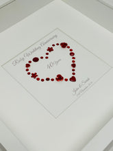 Load image into Gallery viewer, 40th Ruby 40 Years Wedding Anniversary Frame - Gem Heart