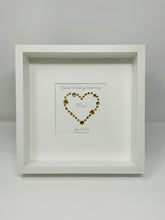 Load image into Gallery viewer, 50th Golden 50 Years Wedding Anniversary Frame - Gem Heart